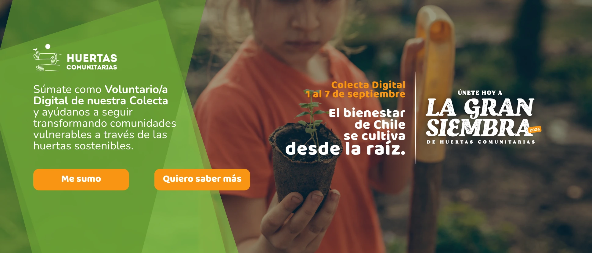 La Gran Siembra 2026 — Colecta Digital de Huertas Comunitarias, del 1 al 7 de septiembre